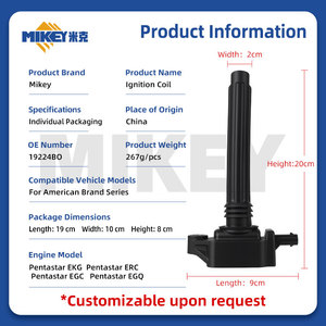 Bobine di Accensione MIKEYA 19224BO Compatibili con Jeep Americana <span class=keywords><strong>Grand</strong></span> <span class=keywords><strong>Cherokee</strong></span>, Gladiator, Wrangler, <span class=keywords><strong>Cherokee</strong></span>, George Patton e Sword - Product Image 3