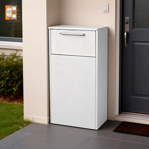 Boîte aux lettres autoportante en acier galvanisé avec revêtement en poudre imperméable pour la réception <span class=keywords><strong>de</strong></span> colis et <span class=keywords><strong>de</strong></span> courrier, utilisation en extérieur, blanc - Product Image 1