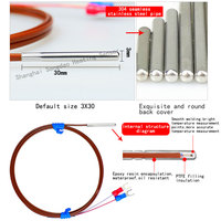 Waterproof and Oil Resistant Probe, PTFE Wire Temperature Sensor Package, Six Sided Clamp, T/J/K Type Thermocouple