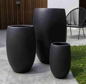Pot de plante en fibre de verre écologique, design moderne et minimaliste, pour l'intérieur, l'extérieur, le jardin, la terrasse, l'hôtel, la salle d'entrée - Product Image 4