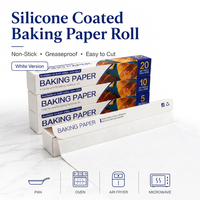 FDA-Zertifiziertes Ungebleichtes Backpapier auf Rolle mit Metallschneider-Box, Individuell Bedrucktes Antihaft-Backpapier
