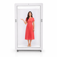Vitrine interactive transparente Holobox de 65 pouces, Wifi, écran tactile LCD 4K, armoire, boîte holographique 3D grandeur nature
