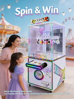 Owatch Lucky Clip Prize Crane Machine 48 Clips Coin Operated Arcade Game Machine for Shopping Mall Kid Playground