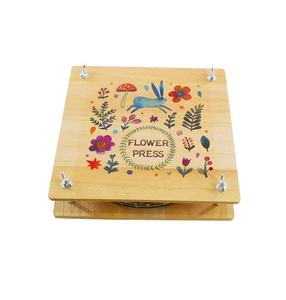 Kit de jouets personnalisés bon marché à presser, artisanat, bricolage, <span class=keywords><strong>presse</strong></span> à feuilles de fleurs en bois avec plaque et panneaux pour enfants - Product Image 1
