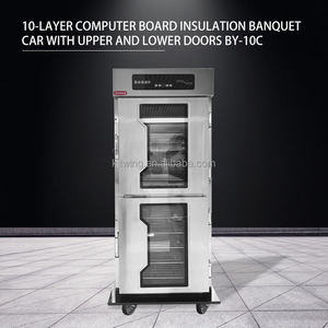 Chariot de banquet en acier inoxydable chauffant électrique à 10 couches 30-80 équipement de cuisine commerciale haut-bas avec contrôle de la température - Product Image 4