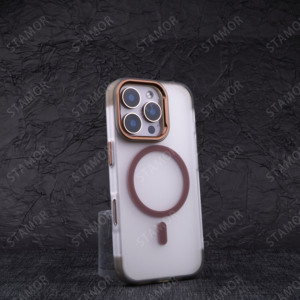 17 Series Luxury <strong>TPU</strong> Anti-Fall Mobile Phone <strong>Case</strong> Solid Color Frosted Magnetic Wireless Charging New Generation Luxury Phone <strong>Case</strong> - Product Image 3