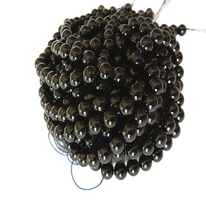<strong>Black</strong> Color 2mm to <strong>10mm</strong> Agate Round Gemstone Loose <strong>Beads</strong> Make Wholesale - Product Image 5