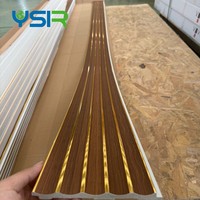 Panel Dinding Beralur PS Dekoratif 3D Polystyrene Stone Louver Cladding untuk Dinding Aksen Ruang Tamu
