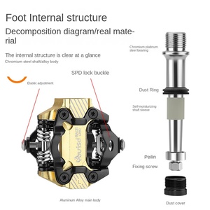 Pédales autobloquantes VTT pour vélos de route Pédale de vélo à roulement en alliage d'aluminium avec accessoires d'équitation en montagne à haute durabilité - Product Image 3