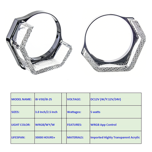Vente flash : projecteur de <span class=keywords><strong>feux</strong></span> de jour 5D Angel Eyes Hex 3.0 2.5 pouces RGBW, masque de projecteur, anneau halo, modification des phares - Product Image 6