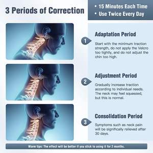 Verstellbare Nackenstütze mit Wirbelsäulendekompression, ergonomisches Design zur Linderung von Nackenschmerzen, Halswirbelsäulenstütze - Product Image 4