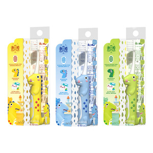 Cepillo de dientes OralGos para niños, diseño de dinosaurio, cerdas suaves, para niños de 6 a 15 años, cepillo de dientes manual. - Product Image 5