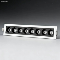 Downlight LED Empotrable en Techo de Aluminio Fundido a Presión, Blanco, 10W 20W 30W, para Hogar, Oficina y Tienda