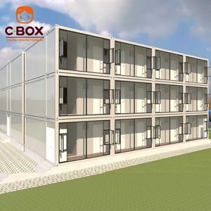 บ้านสำเร็จรูปแบบตู้คอนเทนเนอร์ Cbox ปรับแต่งได้ สำหรับโรงแรม รีสอร์ท สำนักงาน ห้องน้ำ ห้องนอน ทนไฟ - Product Image 1