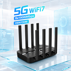 Routeur <span class=keywords><strong>WiFi</strong></span> 7 Tri-Bande Professionnel 19000 Mbps avec Port 2.5G, OpenWRT, VPN, QoS, Pare-feu, Routeur CPE Industriel 5G, Modem 5G, <span class=keywords><strong>Carte</strong></span> SIM 5G - Product Image 1