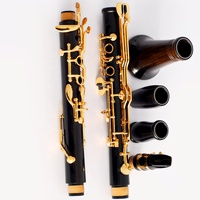 Woodwind Musical Instrument Ebony Clarinet G Gold Plated Key 18 Keys