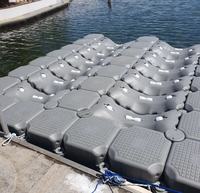 Cubes de pont flottant en HDPE haute densité 500x500x400mm, flottabilité 350kg/m, durée de vie 15 ans, pour quai de marina et pont flottant