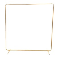 Arche de mariage transfrontalière, support de décoration de scène, support floral, arche dorée pour fête de mariage 001