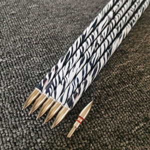 Flèches en carbone OEM 6,2 mm ID 30 pouces, rectitude ±0,003 pouces, spine 300/350/400, ailettes Blazer, pour <span class=keywords><strong>arc</strong></span> à poulies, vente en gros - Product Image 5