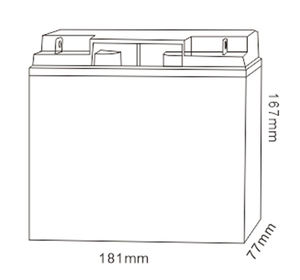 Batería recargable del ciclo profundo del plomo ácido de la luz del sol de Vrla 12V 22ah del Agm del almacenamiento solar Mhb - Product Image 3