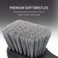 Brosse de lavage de voiture durable, nouvelle, en vente chaude, poils de qualité supérieure, trou de suspension, brosse pour jantes, brosse de nettoyage de voiture multifonctionnelle pour tapis, pneus
