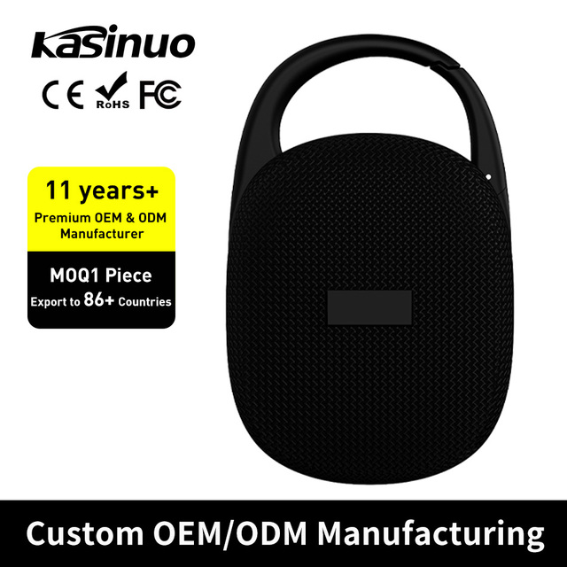 Wholesale IPX7 Waterproof BT 5.3 Speaker Kasinuo 8W Integrated Hook 45mm Driver 1800mAh TWS TF USB Call Portable Home Theatre