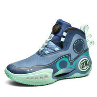 Chaussures de sport professionnelles personnalisables avec logo de marque pour hommes et femmes, à bouton rotatif, montantes, respirantes, pour le basketball et les activités de plein air