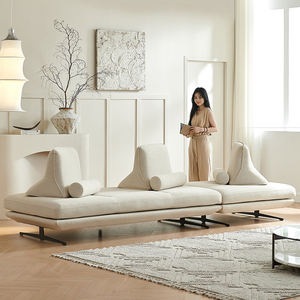 Freehand Space Sofa Prado de dos caras <span class=keywords><strong>sentado</strong></span> de dos vías pequeño apartamento sin brazos respaldo cuadrado gato rascar sofá de tela - Product Image 1