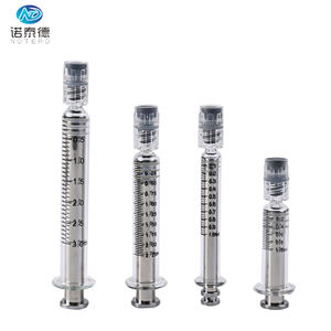 Toptan 1 ml 2.25ml 3ml altın gümüş Metal piston yağ distile cam şırınga - Product Image 5