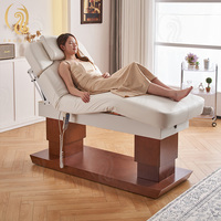 Table de massage thaïlandaise professionnelle Chuque Modern Beauty Salon, 3 moteurs, électrique, réglable, pour soins cosmétiques et extensions de cils, avec éclairage
