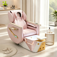 Fauteuil de massage électrique de luxe pour les pieds, avec structure en acier inoxydable et en plastique, pour salons de beauté et salons de manucure