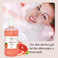 Gommage nettoyant pour le corps hydratant pour peau de fruit Fabricant de gel douche de marque privée Gel douche exfoliant éclaircissant blanchissant