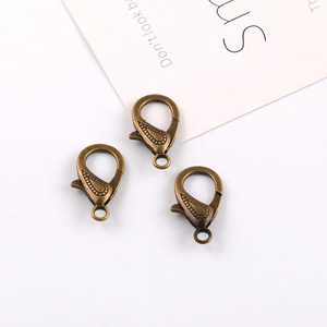 Cierre de langosta de aleación para joyería DIY, 30 mm, chapado en plata, oro, bronce antiguo, para hacer pulseras, accesorios de forma irregular - Product Image 3