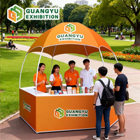 Tente de kiosque alimentaire personnalisée avec logo de marque, 10x10 pieds, tente extérieure hexagonale, gazebo promotionnel avec comptoir