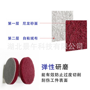 Tampon à récurer industriel rouge XLT de 3 pouces, rond, avec support abrasif pour l'acier inoxydable - Product Image 1