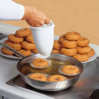 Nouvelle machine à donuts en plastique, moule à biscuits et machine de stockage de donuts, extracteur de jus de donuts manuel à une main