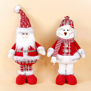LINGKAI Muñeco de Peluche de Papá Noel y Muñeco de Nieve para Decoración Navideña, Regalo de Navidad, Decoración para Fiestas en Casa - Product Image 2