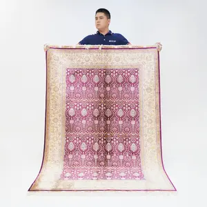 4x 6英尺土耳其地毯手工圆形尼泊尔供应商质量价格从丝绸地毯