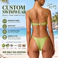 Bikini de créateur Sexy de couleur personnalisée Accessoires 2 pièces Push up Top Maillot de bain de plage d'été Maillot de bain pour femmes