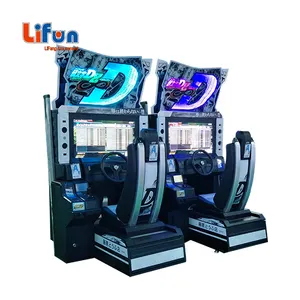 Lifun mesin game simulasi balap mobil, mesin permainan d arcade komersial awal, Dioperasikan dengan koin untuk game zone