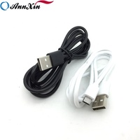 Mini 10cm USB 2,0 tipo a macho a Micro B macho Cable de carga de 5 pines chaqueta de PVC blanco con blindaje trenzado para cámara y computadora