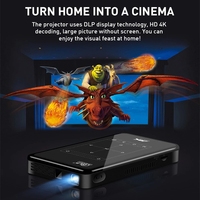 Mini projecteur de poche intelligent DLP P09-II 2022, le plus récent, pour téléphone portable Android, 1080P 3D Full HD, avec haut-parleurs intégrés doubles
