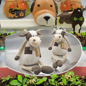 Tùy chỉnh 7 inch dễ thương mềm Unisex sang trọng bò mềm PP bông đầy thú nhồi bông với Thêu Logo món quà hoàn hảo - Product Image 3