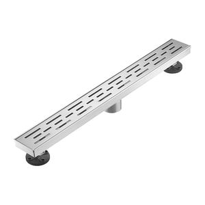 Moderno Scarico Doccia Lineare Sottile in Acciaio Inox 304 Dorato Spazzolato Antiodore, 60cm 24 Pollici, per Inserimento Piastrelle - Product Image 3