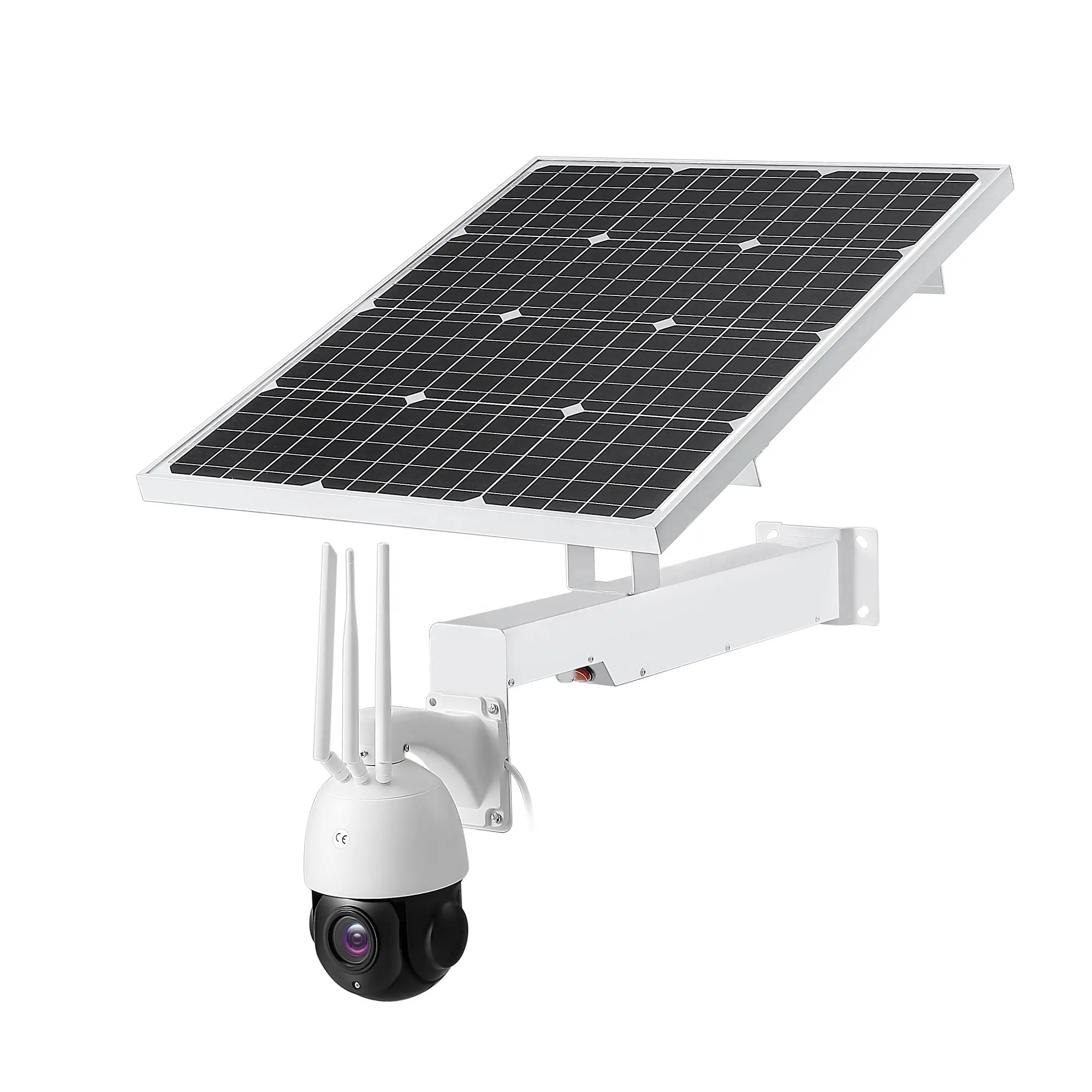 Caméra de surveillance extérieure solaire ptz ip 3g/4g lte, dispositif de sécurité sans fil, avec emplacement pour carte sim et panneau solaire