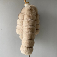 Manteau en fourrure de renard véritable Jxwatcher pour femme, col rond, épais et chaud, couleur personnalisée, fourrure de renard véritable duveteuse, vente en gros pour l'hiver