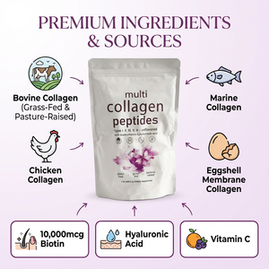 Producto de Belleza con Biotina, Ácido Hialurónico y Vitamina C para Múltiples Beneficios, Polvo de Péptidos de Colágeno - Product Image 2