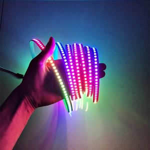 Bande lumineuse <span class=keywords><strong>LED</strong></span> en cuivre adressable 5V WS2812B SMD5050 30/60/144LEDs/m RGBIC IP20/IP65 avec télécommande, couleurs magiques - Product Image 5