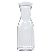 Bouteille de boisson froide en verre Transparent à col étroit avec couvercles en plastique, 500ML 1000ML, offre spéciale