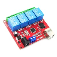Module de relais 5V 4 canaux Commutateur de contrôleur de relais USB Module de commande d'ordinateur programmable